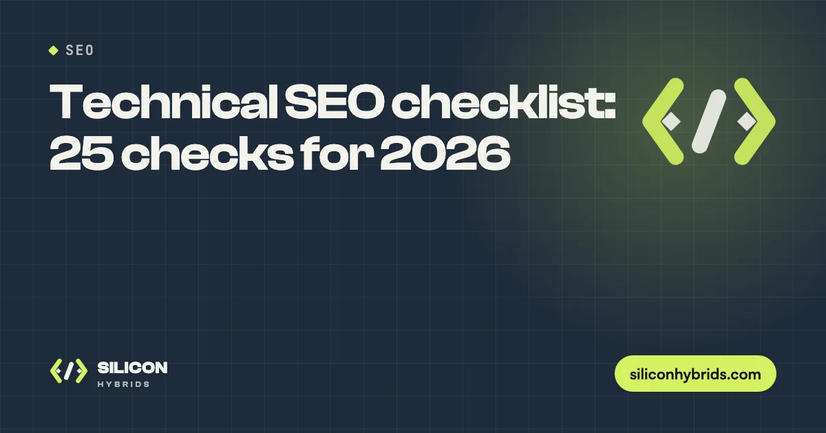 Technical SEO checklist: 25 checks for 2026 (featured image)