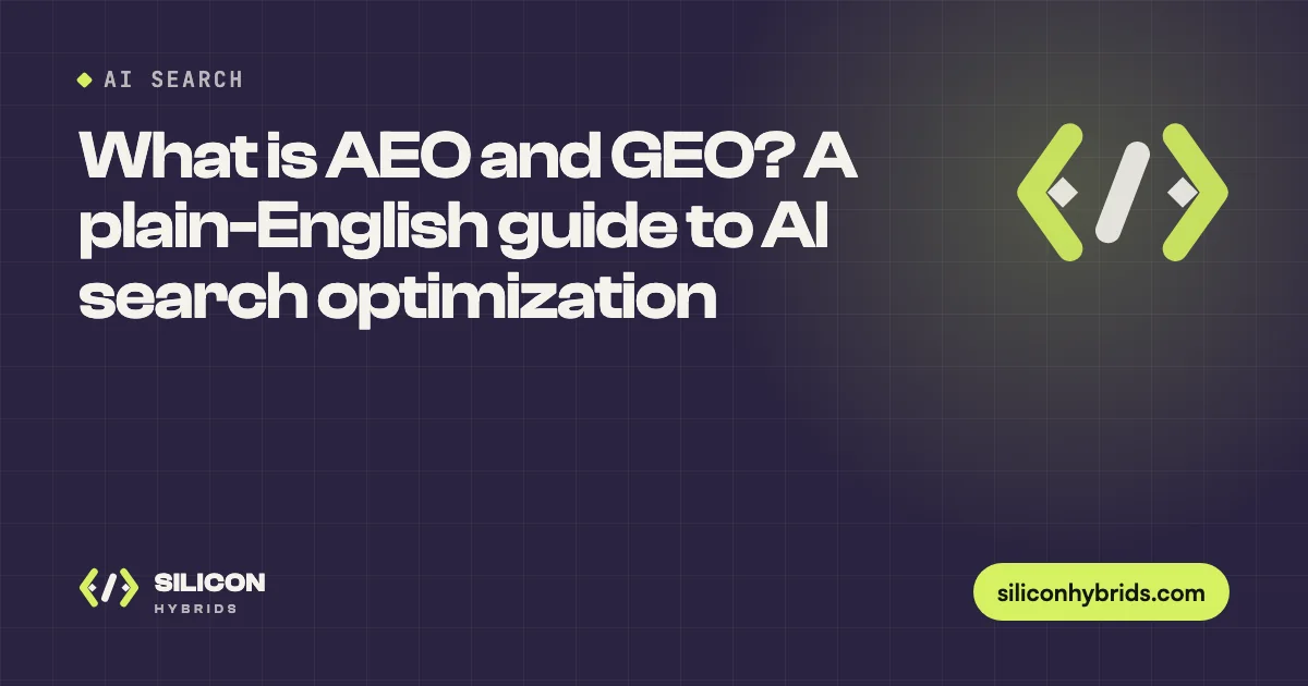 What is AEO and GEO? A plain-English guide to AI search optimization (featured image)